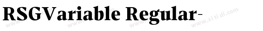 RSGVariable Regular字体转换 RSGVariable Regular字体转换